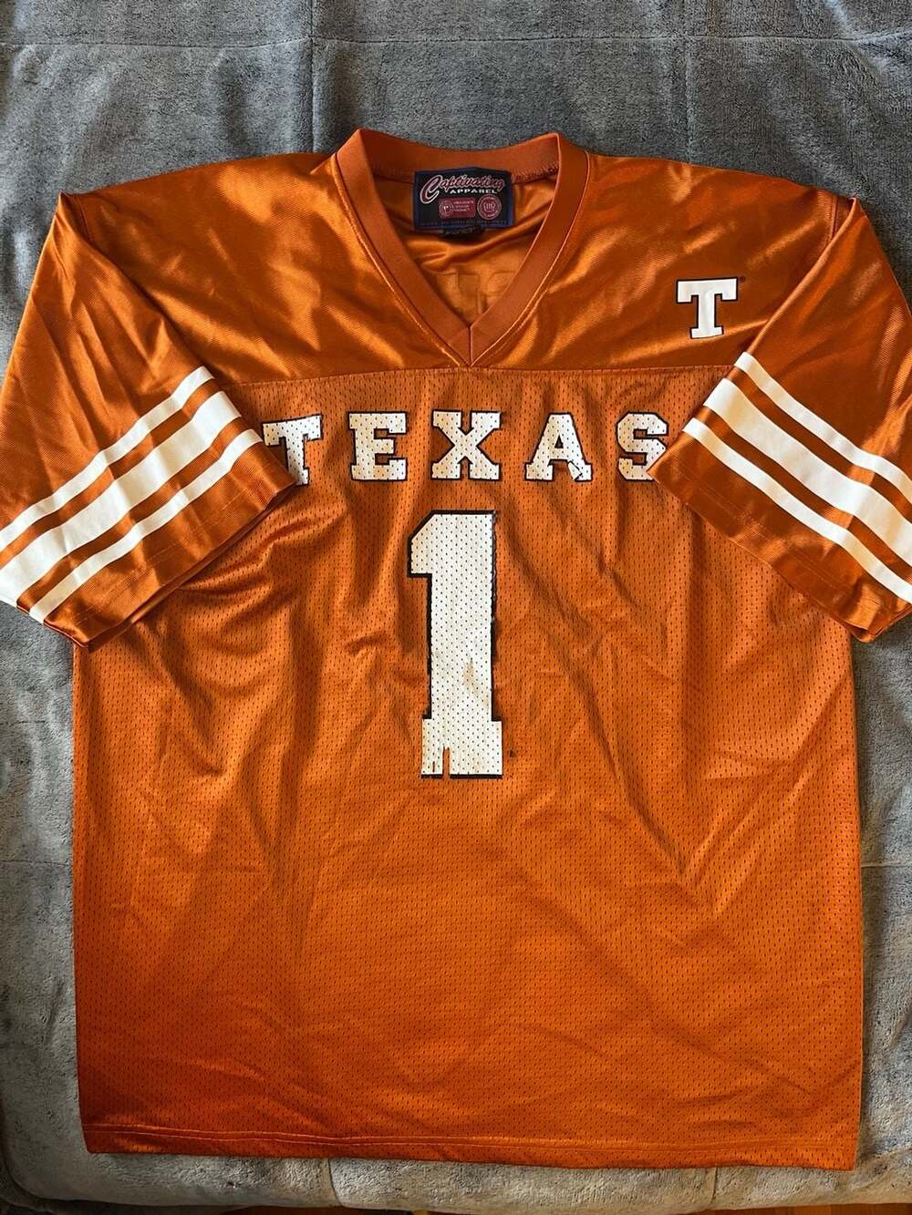 Captivating Apparel Texas Longhorns Jersey Size L Orange Polyester